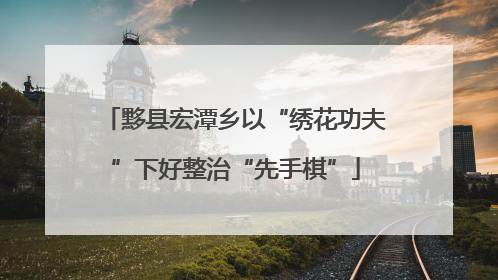 黟县宏潭乡以“绣花功夫”下好整治“先手棋”